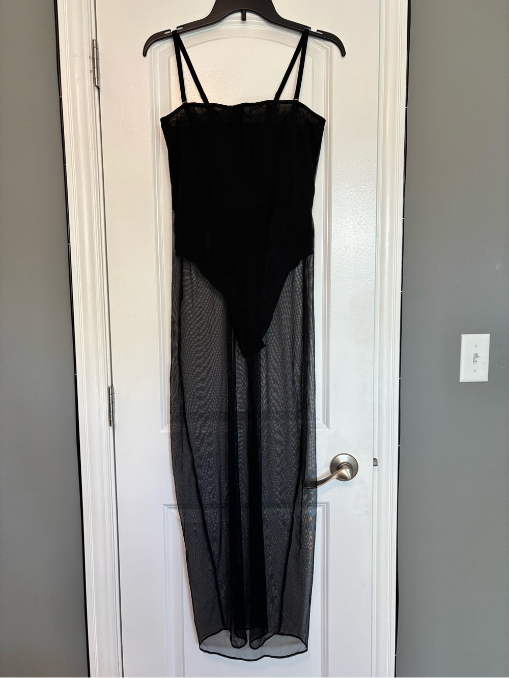Victoria's Secret Sheer Reveal Rose Lace Corset Dress in black Size Medium